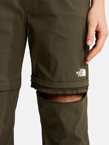 Regular Pantaloni 'W EXPLORATION REG STRAIGHT CONVERTIBLE P' de la THE NORTH FACE pe verde