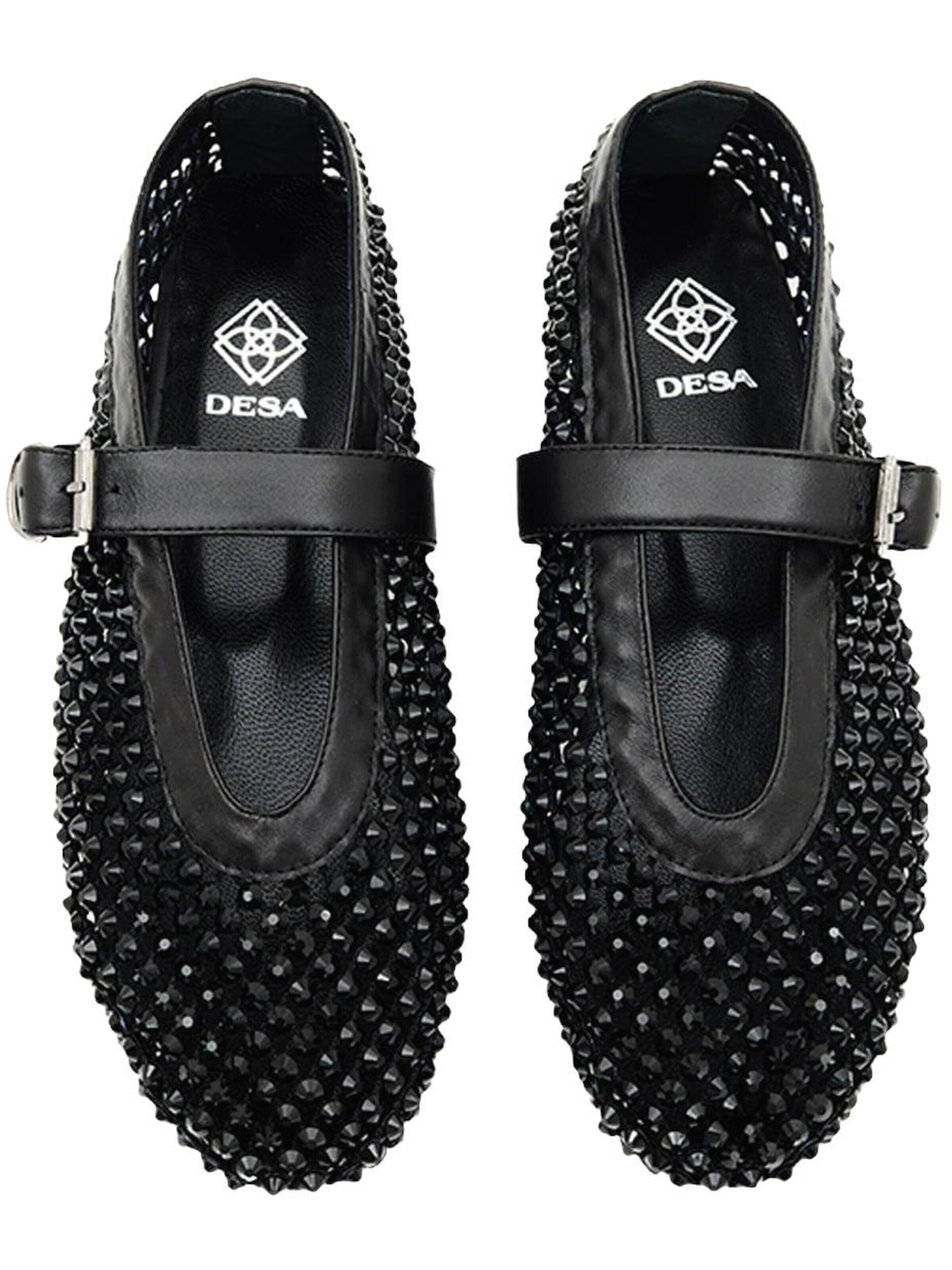 Desa Strap ballerina 'Mary Jane Flats' in Black