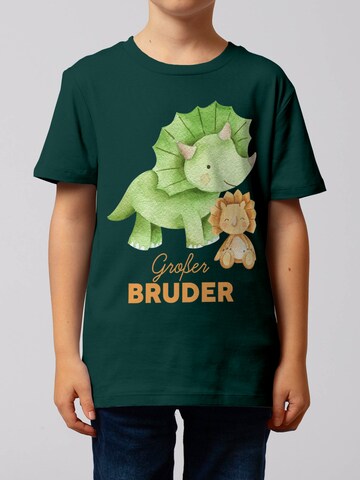 watabout.kids Shirt 'Dinosaurier 07 Großer Bruder' in Green
