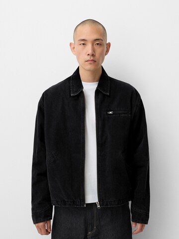 Veste mi-saison Bershka en noir : devant