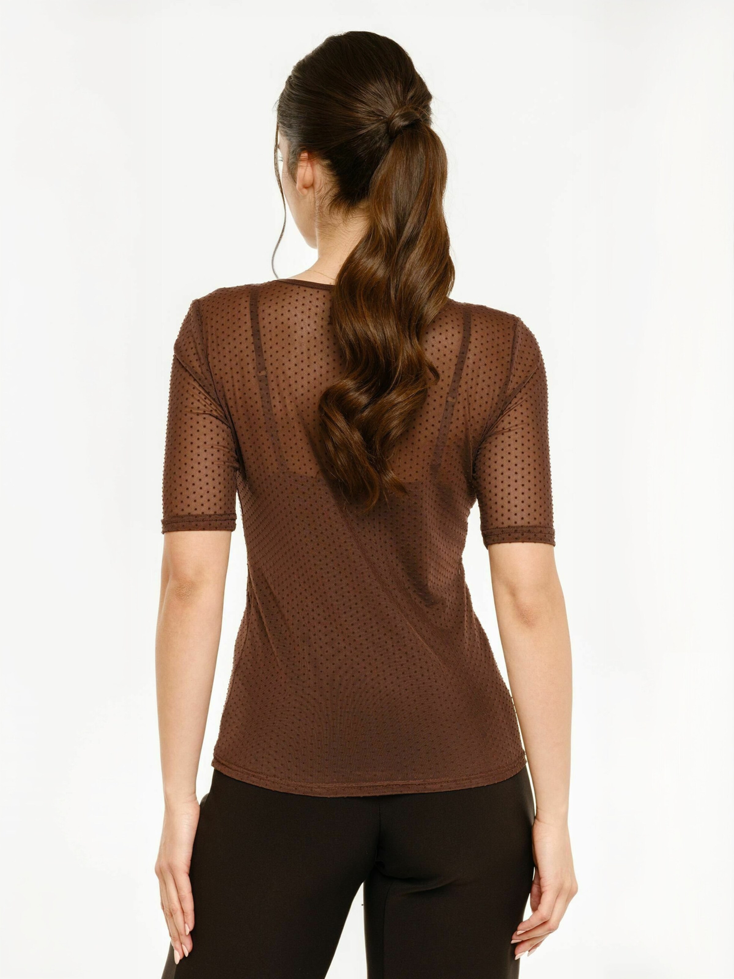 Liberte Essentiel Top ' MESH ' w kolorze brązowy