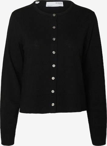 Cardigan 'SLFTHEA' SELECTED en noir : devant