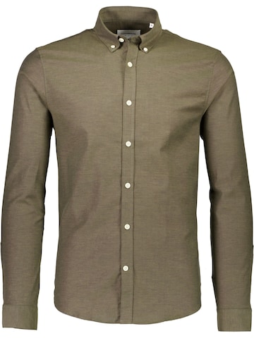 Coupe slim Chemise Lindbergh en vert : devant