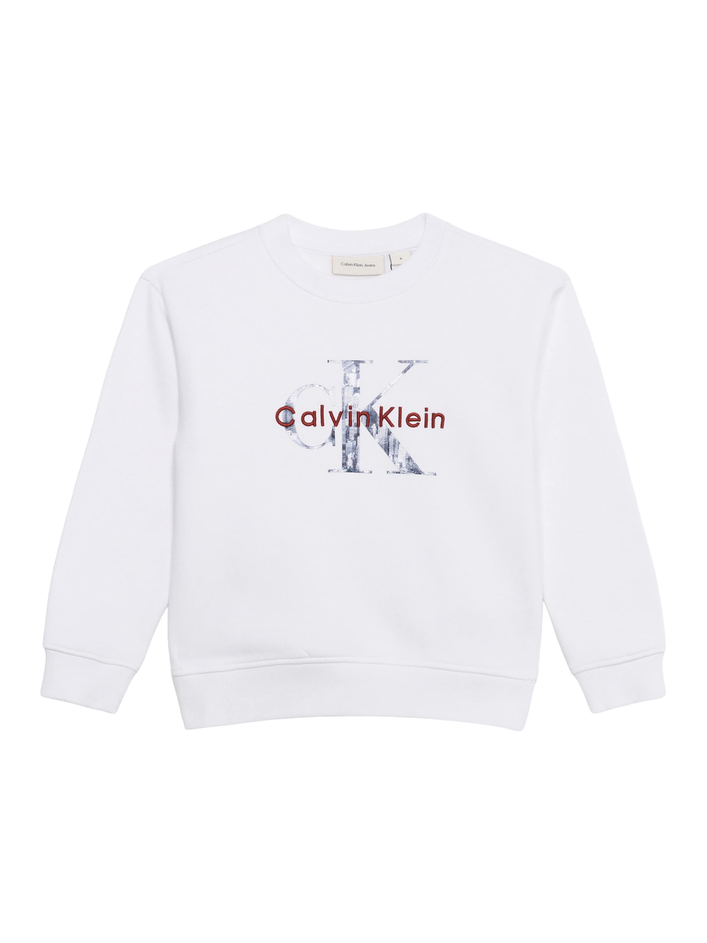 Felpa di Calvin Klein Jeans in bianco: frontale