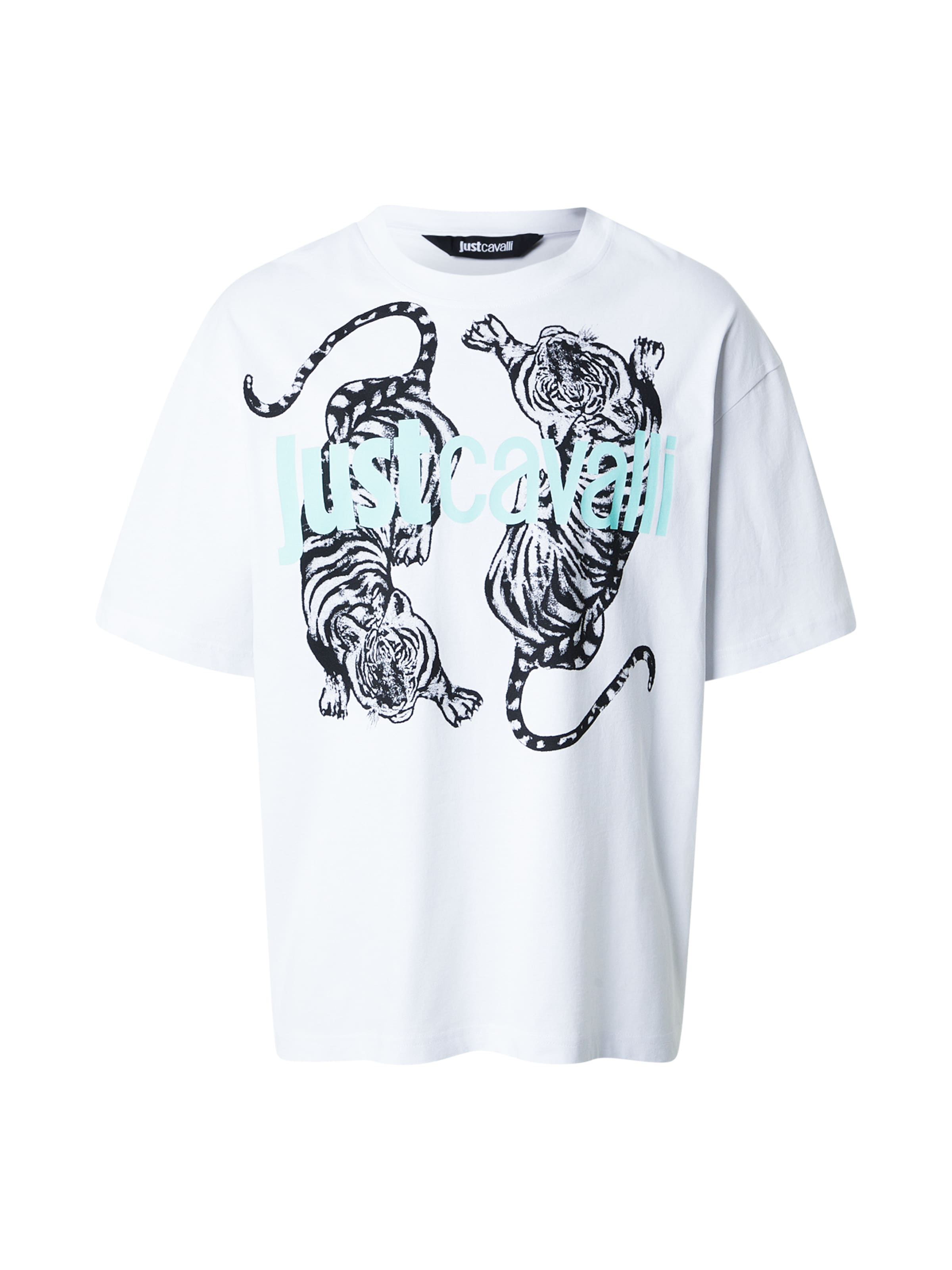 Just Cavalli Tričko 'TIGERS' - Biela: predná strana