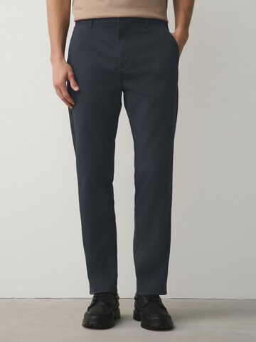 Next Slimfit Chino hlače | siva barva: sprednja stran