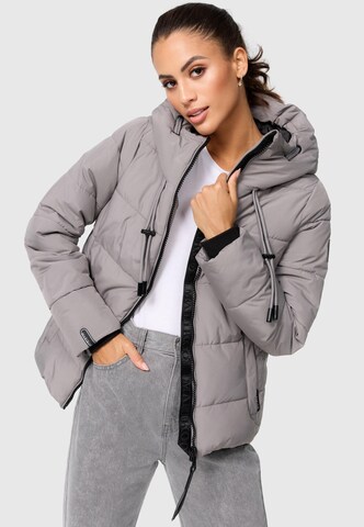 MARIKOO Winter Jacket in Grey: front