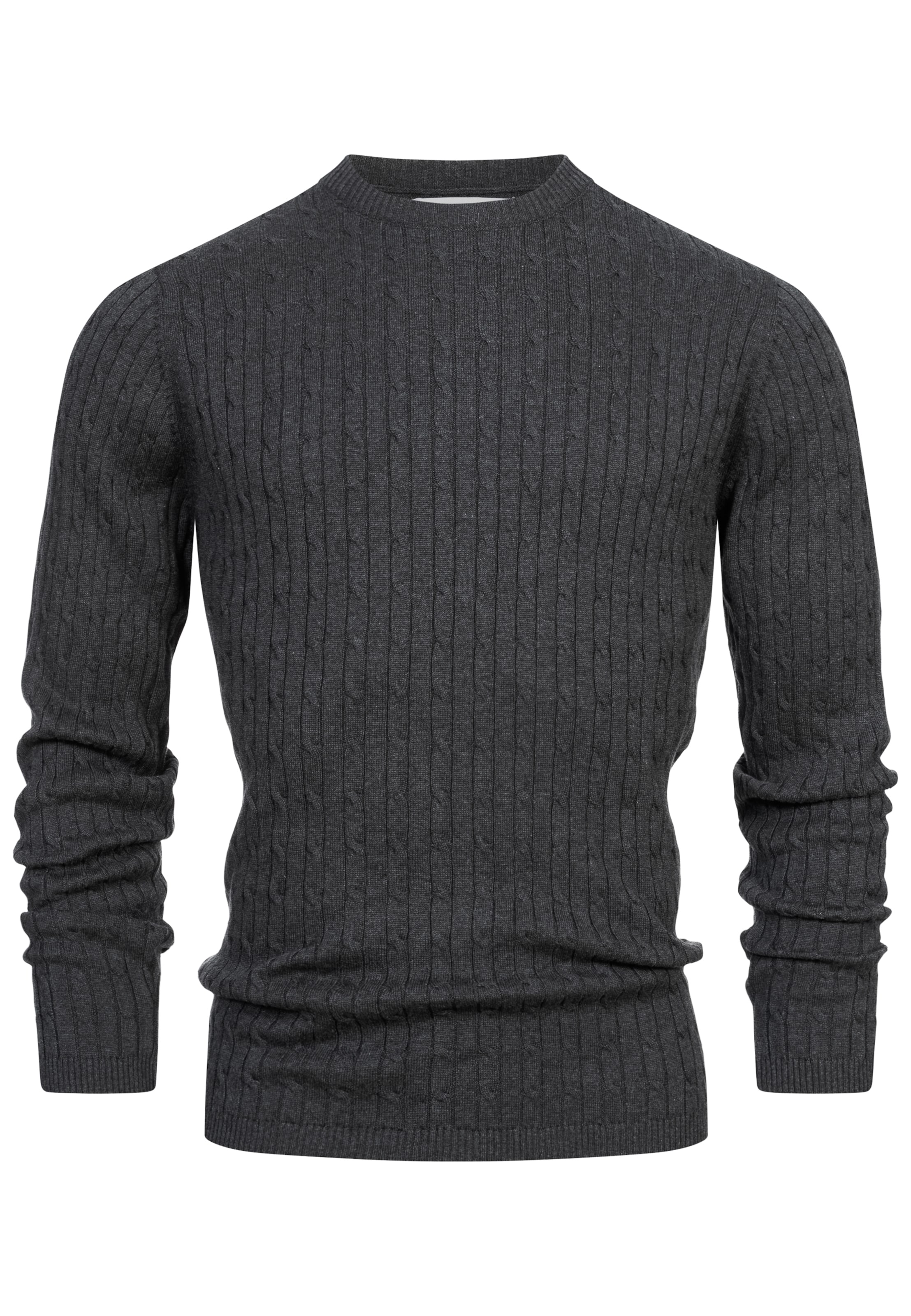 Kronstadt Sweater 'Cable' in Grey: front