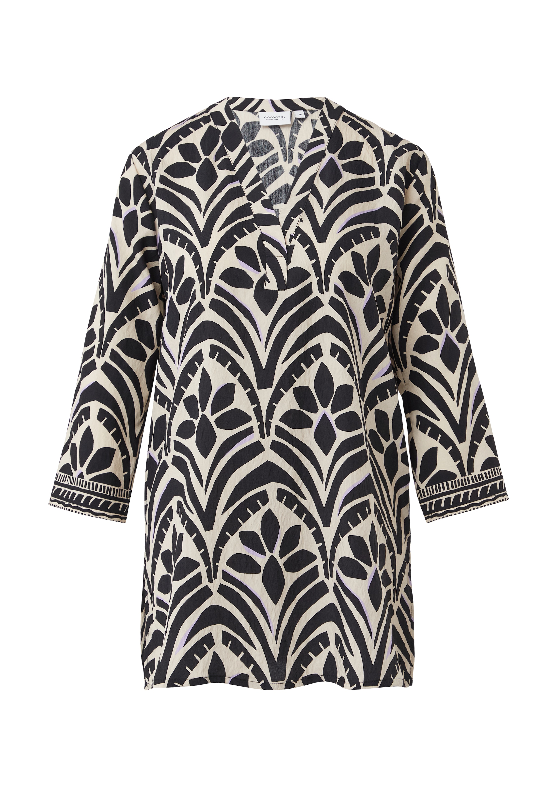 Chemisier comma casual identity en noir : devant