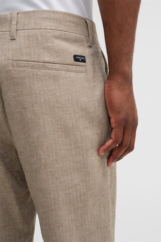 STRELLSON Tapered Pleat-Front Pants 'Louis' in Brown