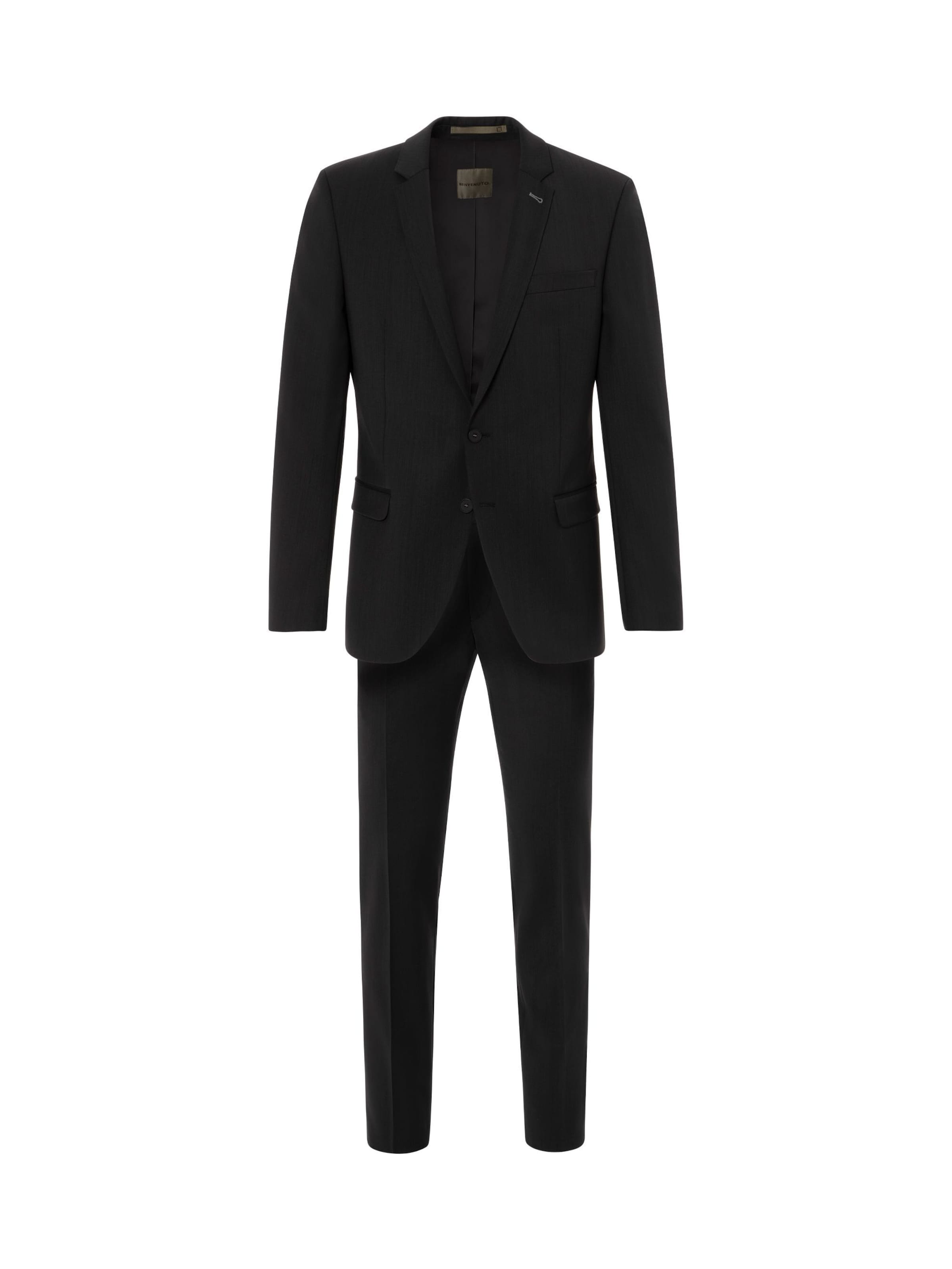 BENVENUTO Regular Anzug 'Othello Iago' in Schwarz: Vorderseite
