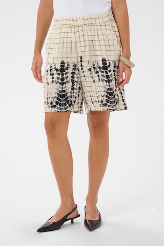 Loosefit Pantalon 'Chelita' CULTURE en beige : devant