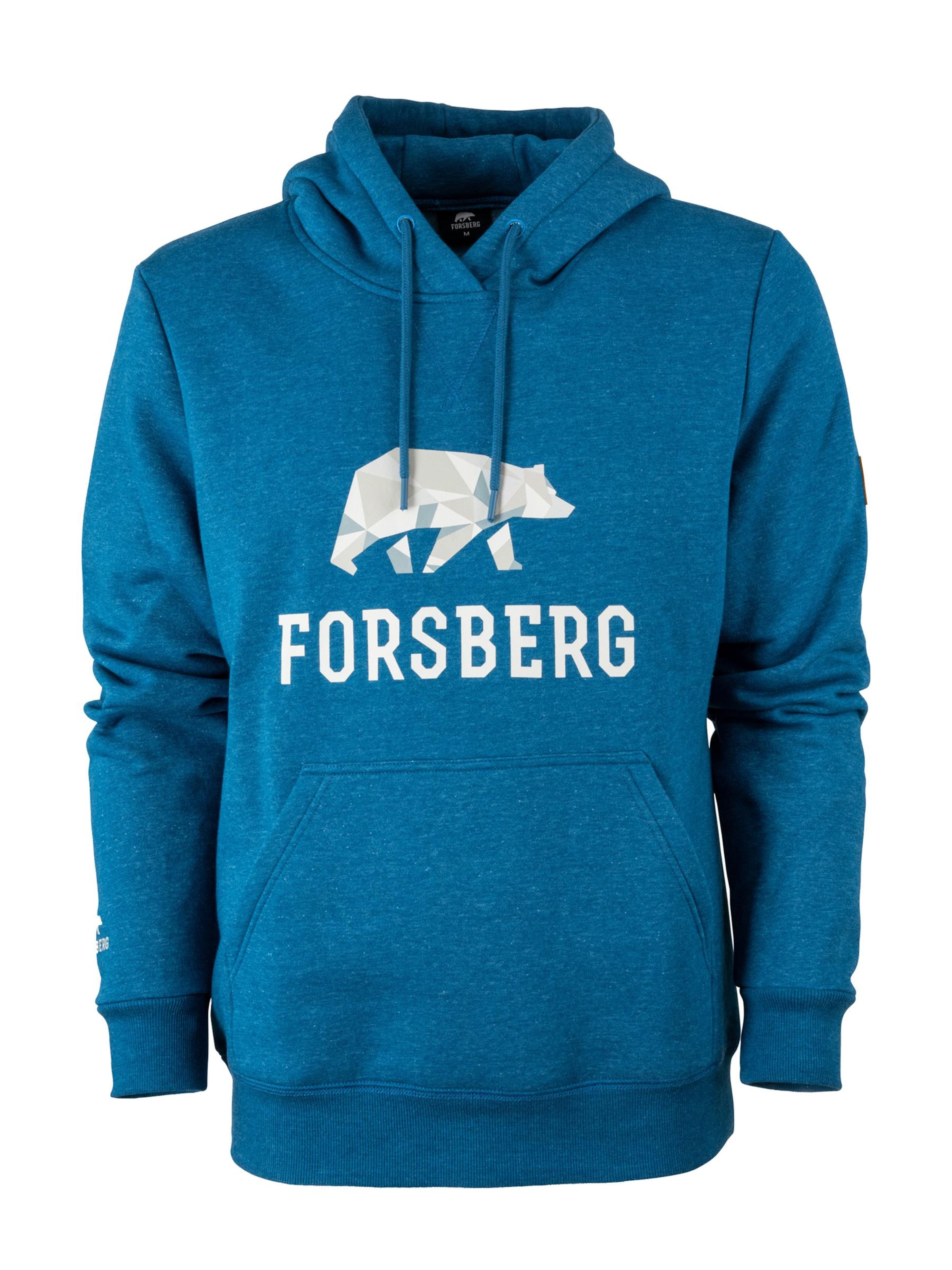 FORSBERG Sweatshirt 'Hoodie mit Brustlogo' in Green: front