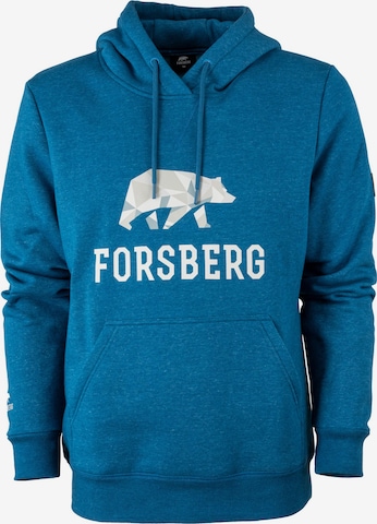 FORSBERG Sweatshirt 'Hoodie mit Brustlogo' in Green: front