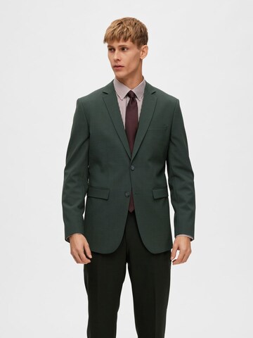 Coupe slim Veste de costume 'ELON' SELECTED HOMME en vert : devant