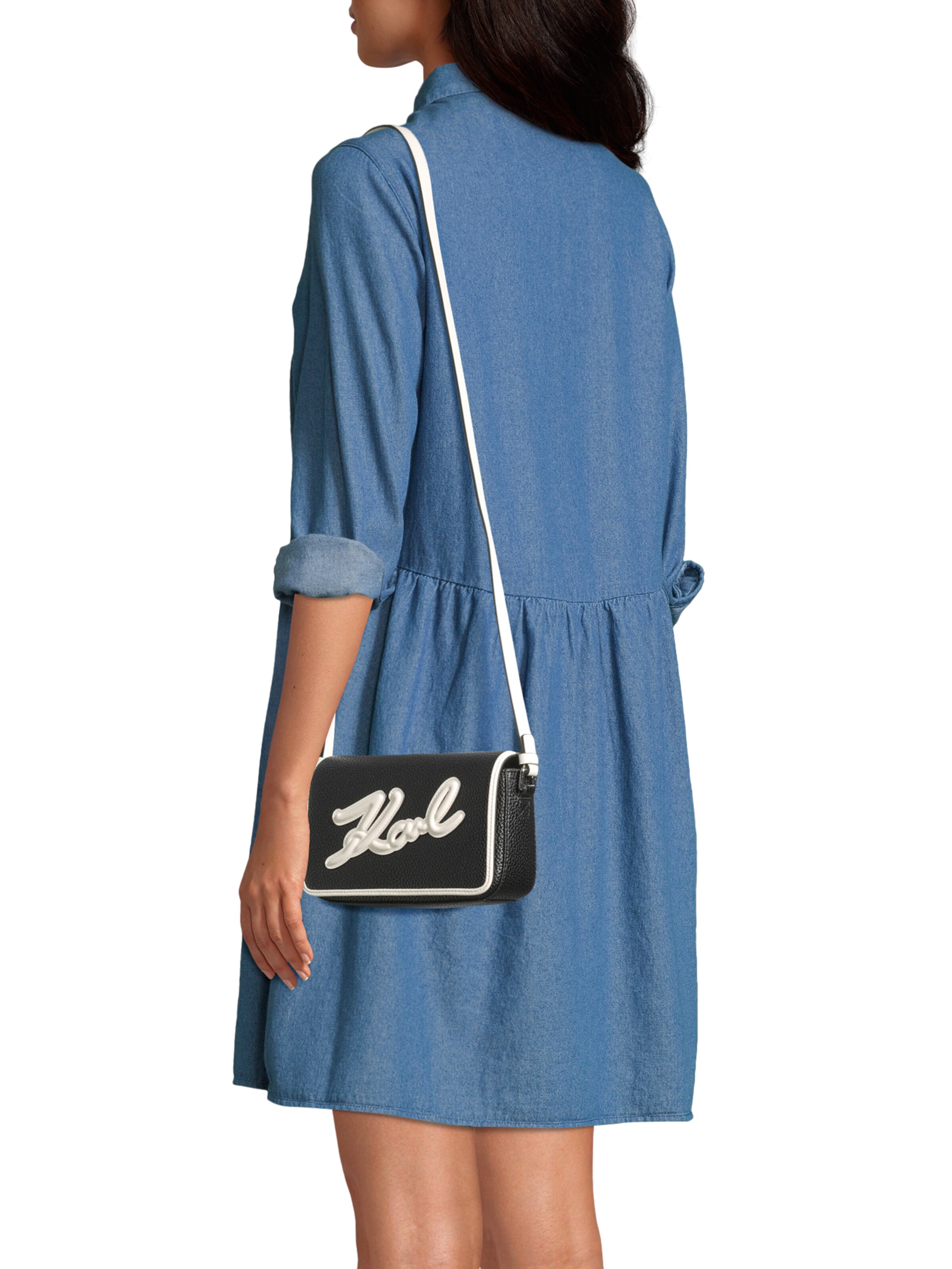 Karl Lagerfeld Axelremsväska i svart