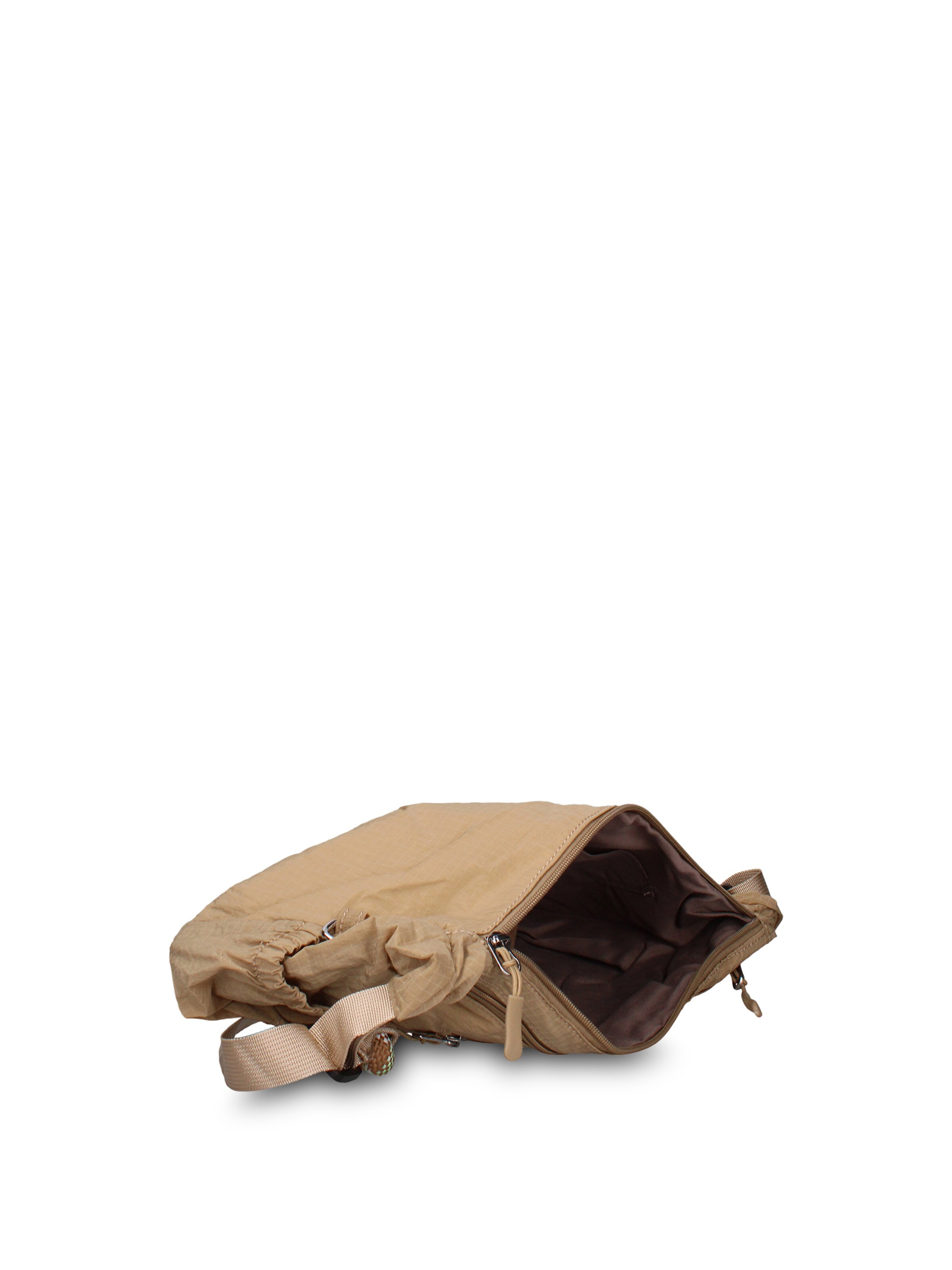 Borsa a spalla 'Borsa a Spalla Donna Gianmarco Venturi Pelle Vegana PU con Zip' di GianMarco Venturi in beige
