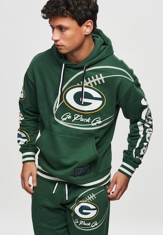 Recovered Sweatshirt 'NFL Packers Go Pack Go' in Groen