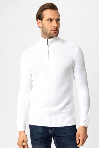 DENIM CULTURE Pullover ' DIEGO ' i hvid