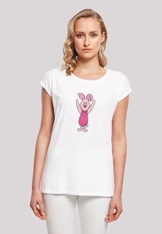 F4NT4STIC Shirt 'Disney Winnie The Pooh Piglet Classic' in Wit: voorkant