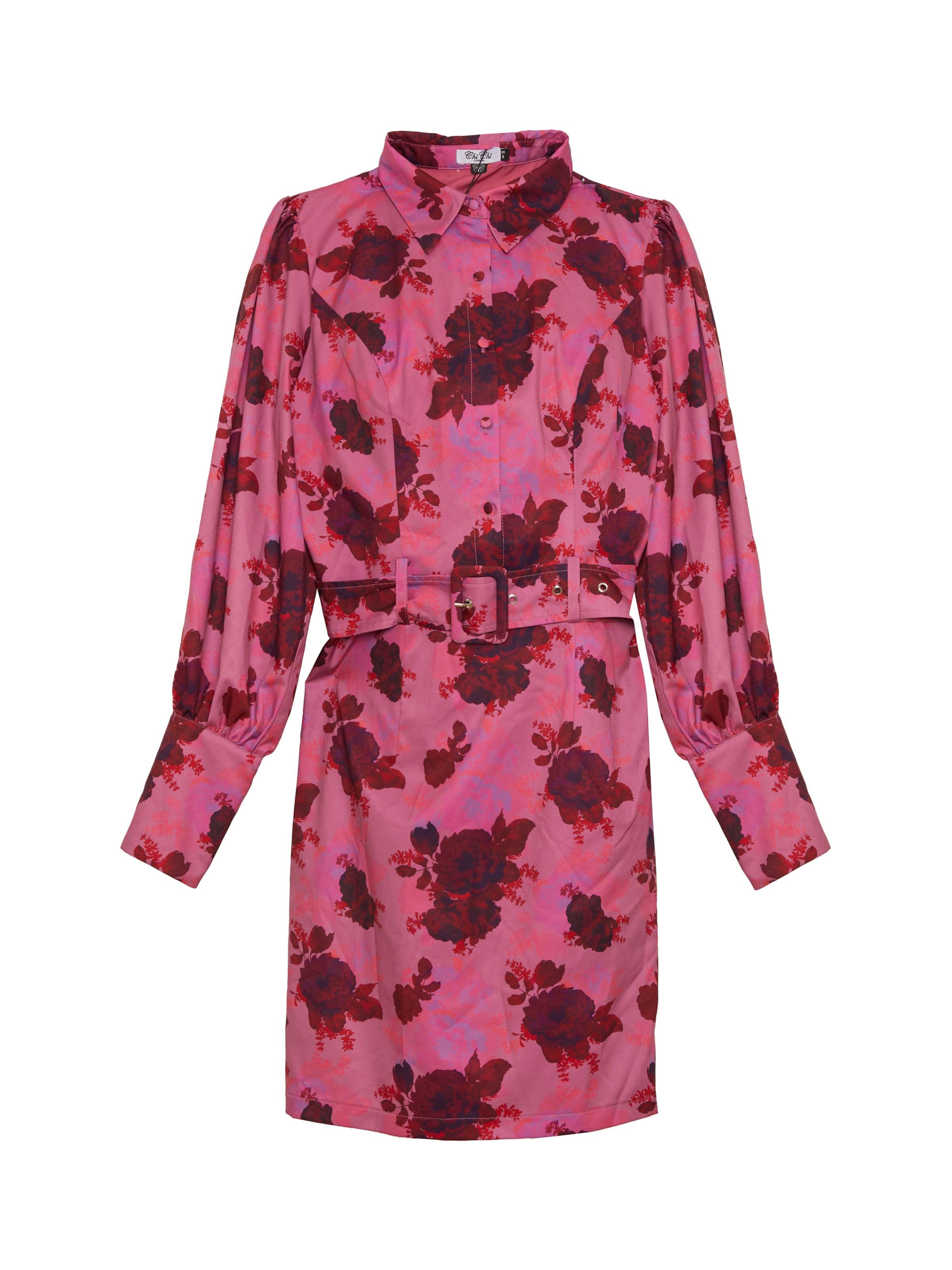 Chi Chi London - Vestido camisero en rosa: frente