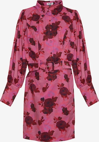 Chi Chi London Shirt Dress in Pink: front