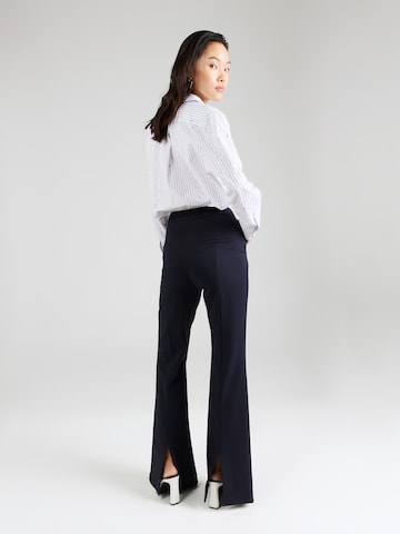 BOSS Black Boot cut Pleated Pants 'Telessa' in Blue