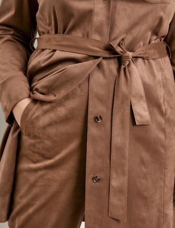 SAMOON Overgangsfrakke i brun