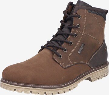 Rieker Ботинки на шнуровке в Коричневый: спереди