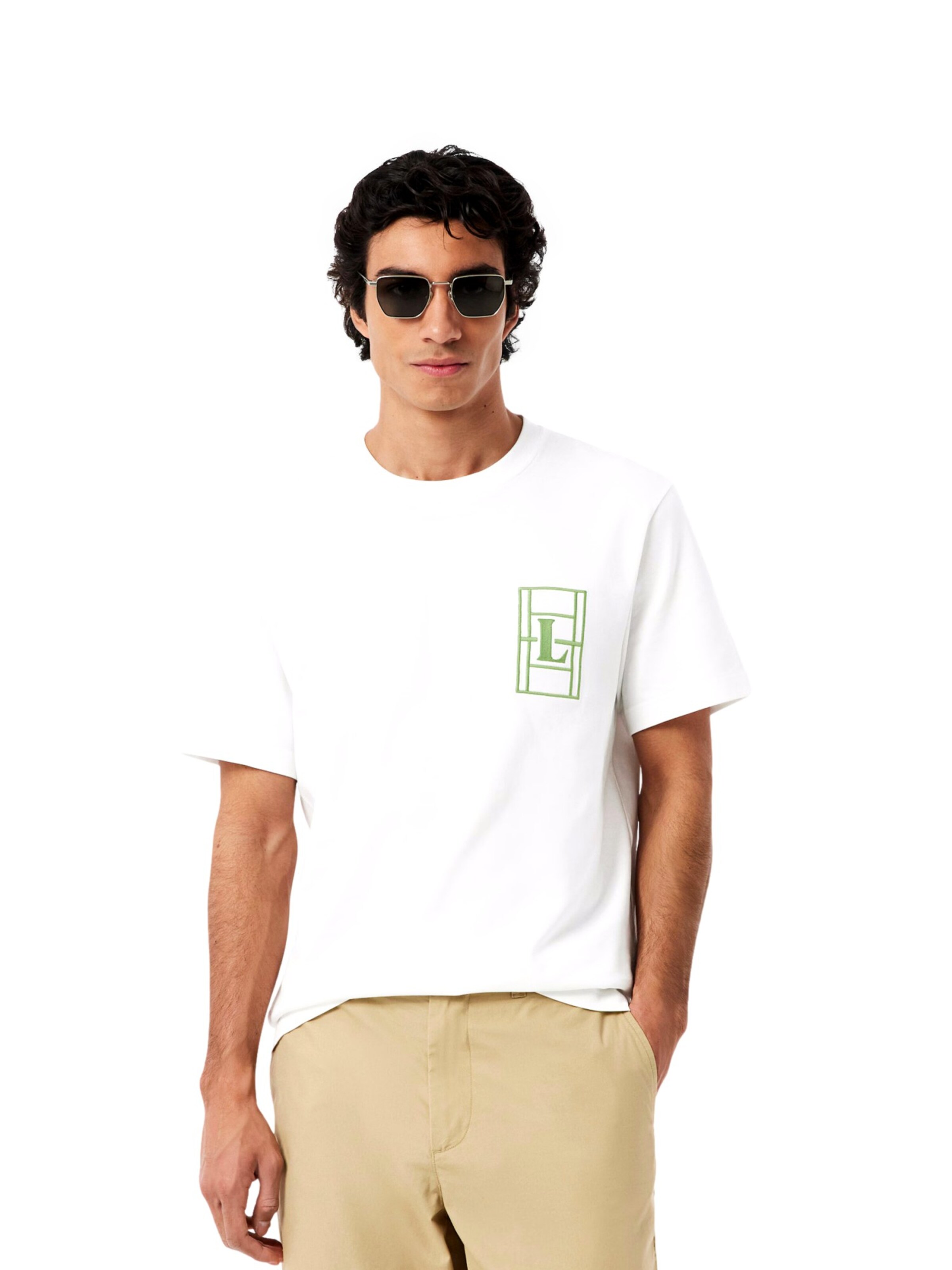 LACOSTE Shirt in White: front