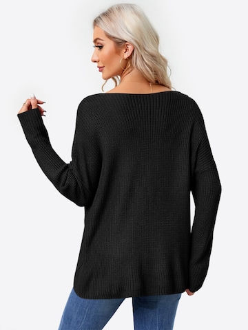 Imily Bela Pulover | črna barva: zadnja stran