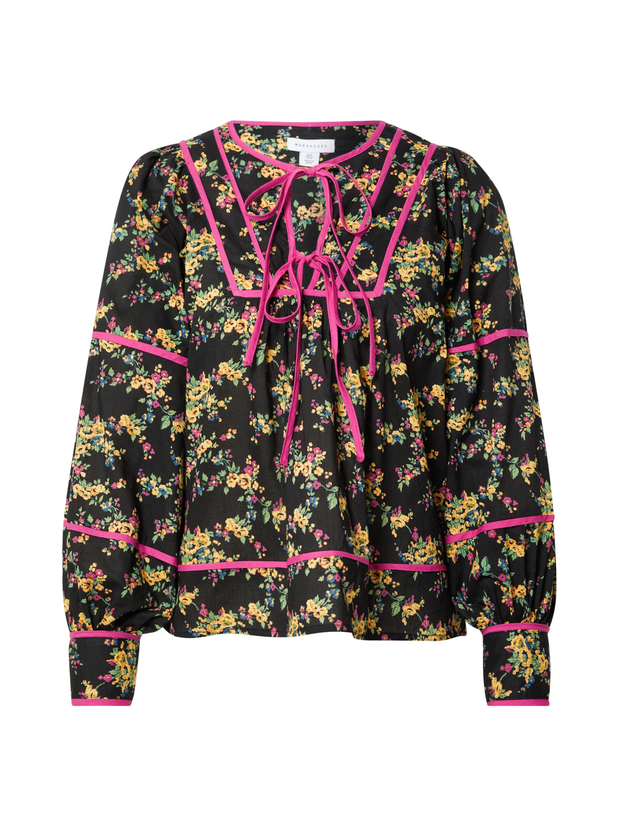 Bluză de la Warehouse pe negru: față
