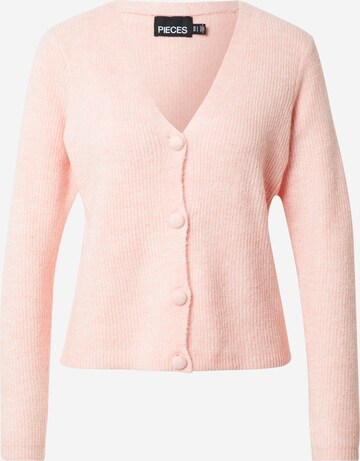 PIECES Knit Cardigan in Pink: front