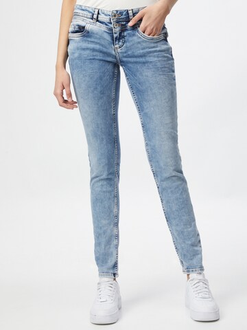 STREET ONE Slimfit Jeans in Blauw: voorkant