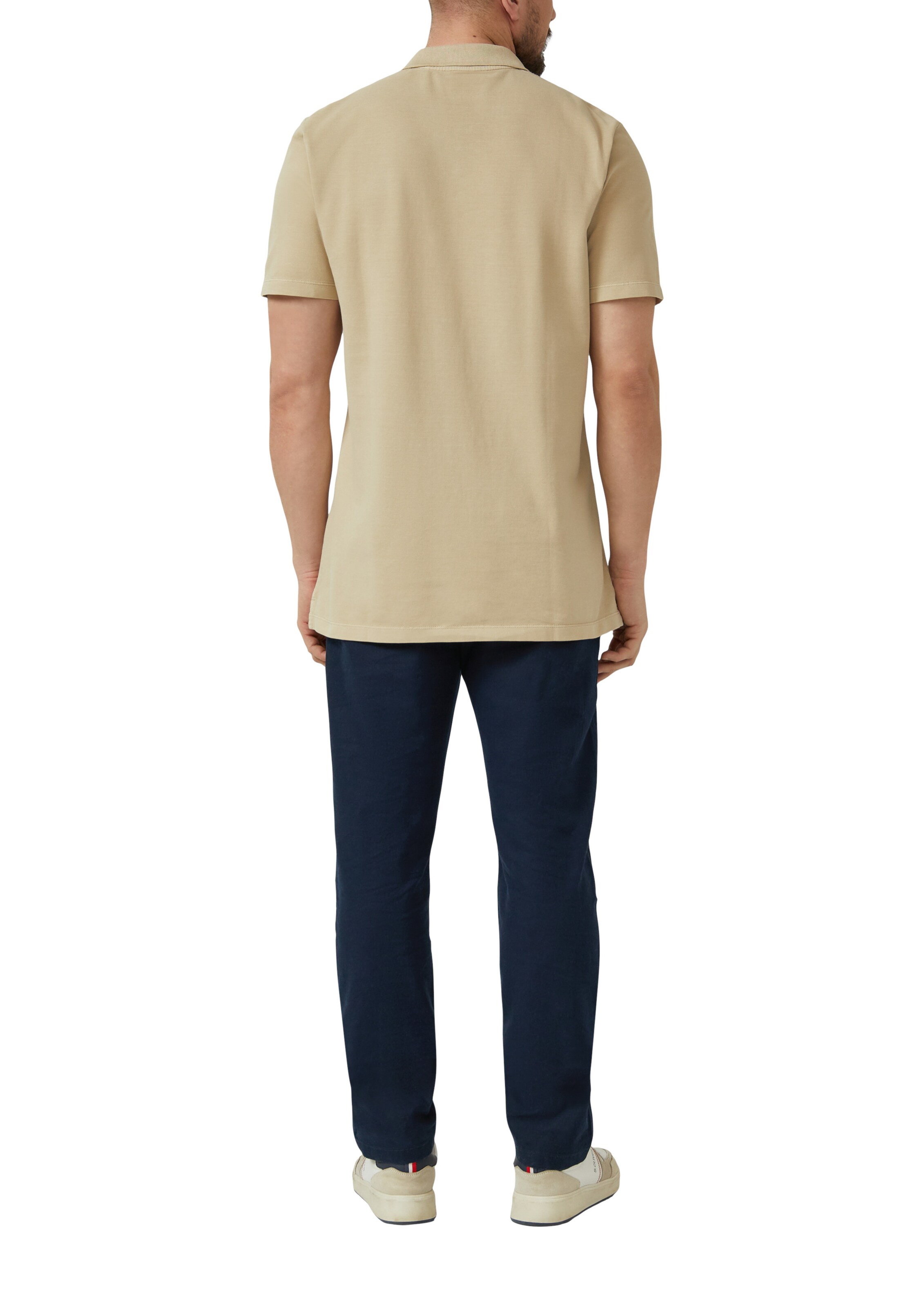 s.Oliver Men Tall Sizes Poloshirt in Beige