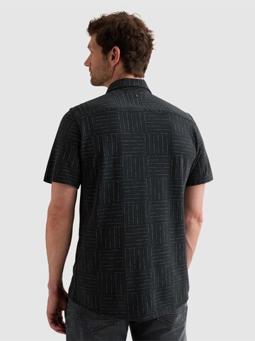 PME Legend Regular Fit Skjorte 'Shirt with allover print and short sleeves' i blå