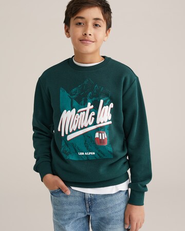 Sweat WE Fashion en vert : devant