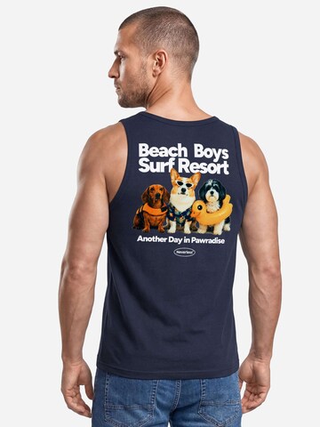 Neverless Shirt 'Beach Dogs' in Blue