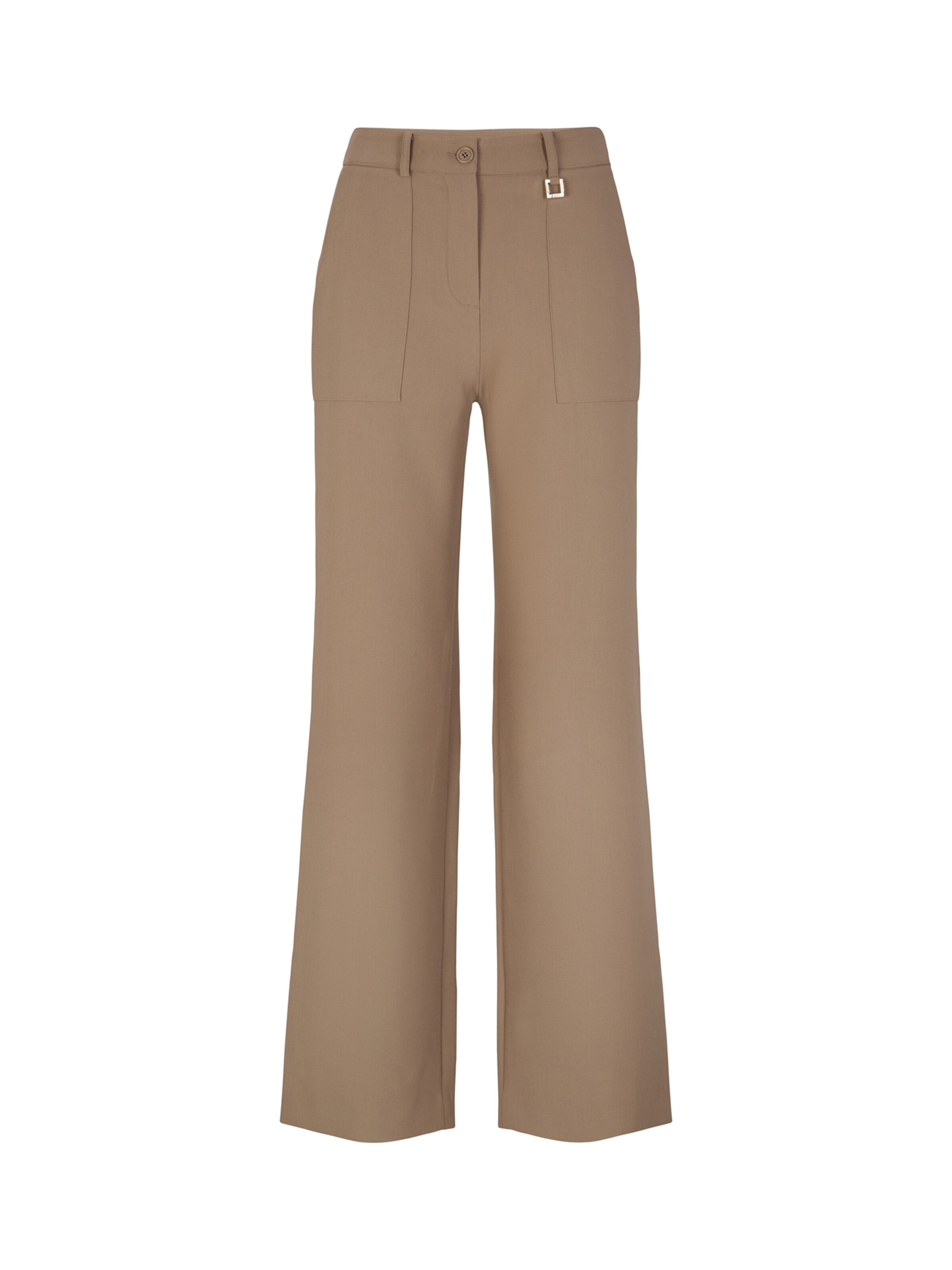 JOOP! Wide leg Broek 'Pia' in Beige: voorkant