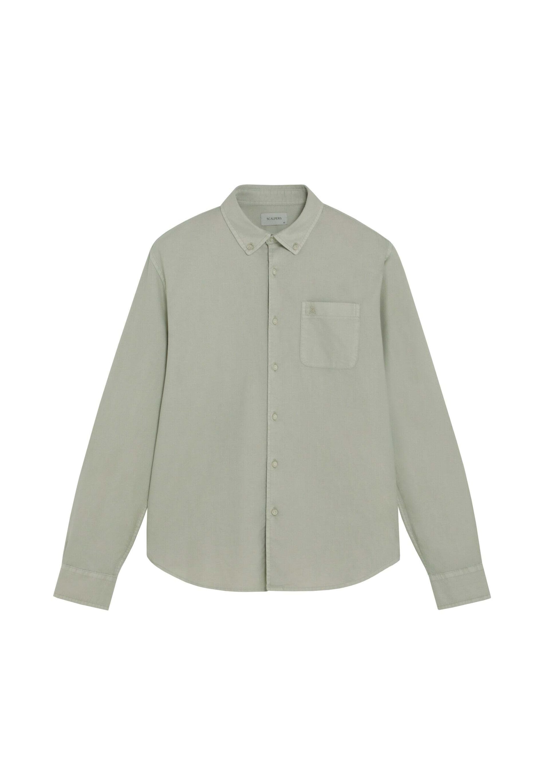 Scalpers Regular fit Button Up Shirt in Green: front