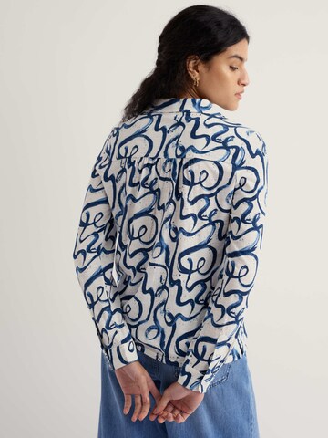 Seasalt Cornwall Blouse 'Teasel Head' in Blauw