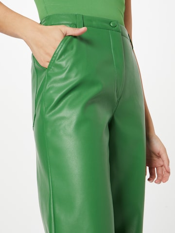 Misspap Široke hlačnice Hlače | zelena barva