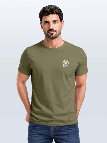 Neverless Shirt 'Two Beers only Backprint' in Green