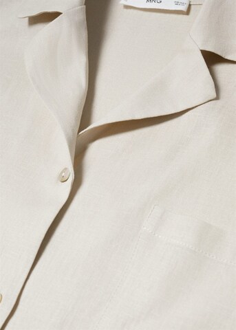 MANGO Pajama Shirt 'marlin' in Beige
