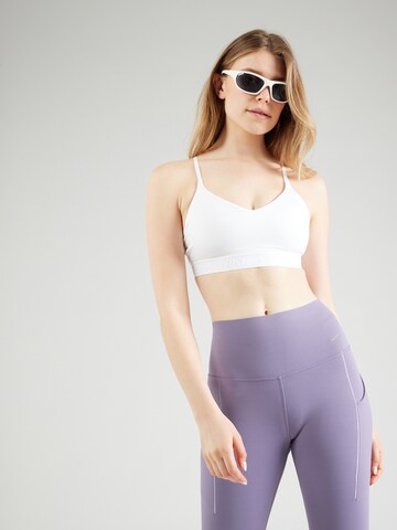 Bustier Soutien-gorge de sport 'INDY' NIKE en blanc : devant