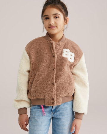 WE Fashion - Casaco meia-estação em castanho: frente