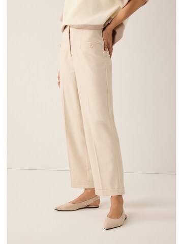 MORE & MORE Boot cut Pleated Pants in Beige