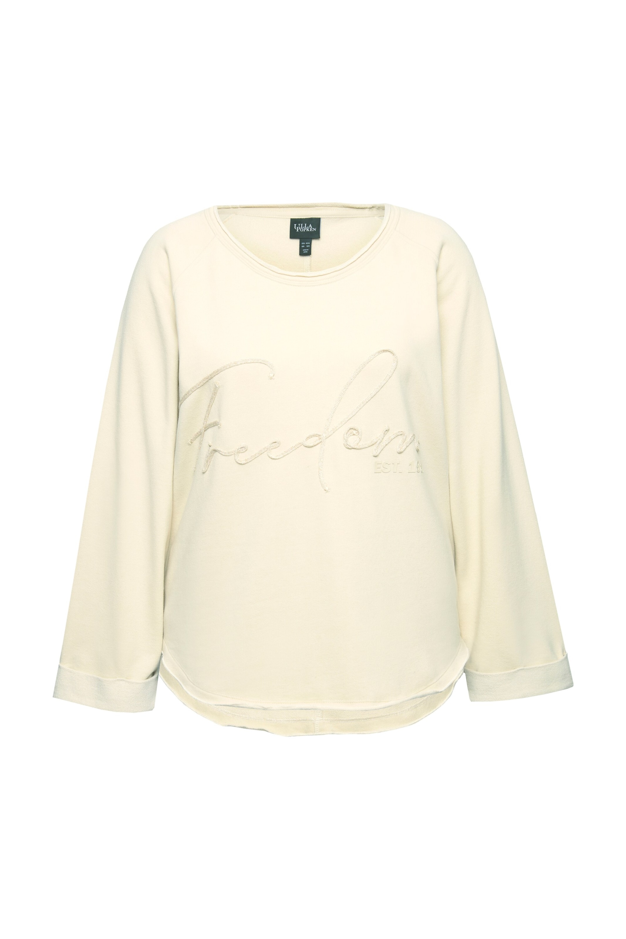 Ulla Popken Sweatshirt in Beige: front