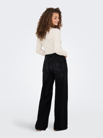 JDY Wide leg Jeans 'JDYCarina' in Black