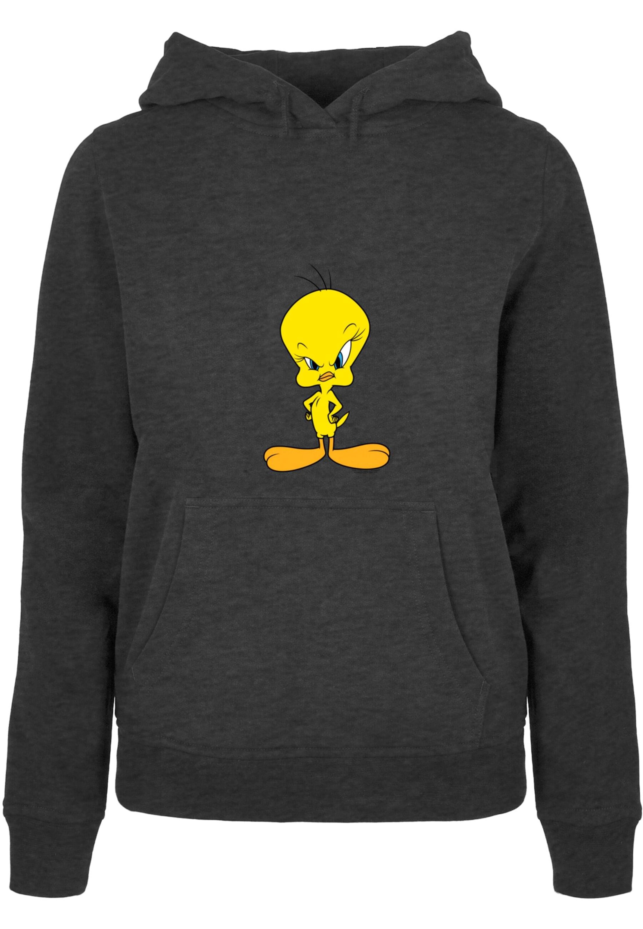 ABSOLUTE CULT Sweatshirt 'Looney - Tunes Angry Tweety' in Grijs: voorkant